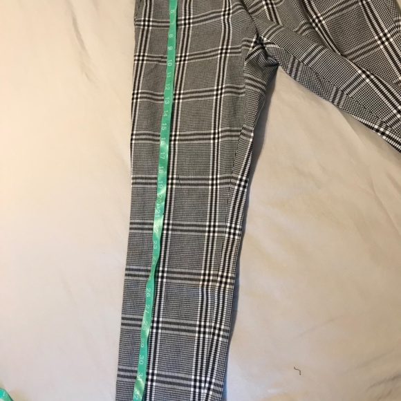 Banana Republic Sloan Pants Womans 6 Houndstooth Plaid Crop Rayon - Picture 8 of 8